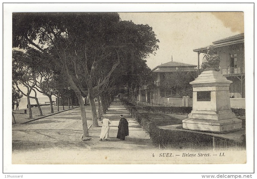 Carte Postale Ancienne Egypte - Suez. Helene Street - Suez