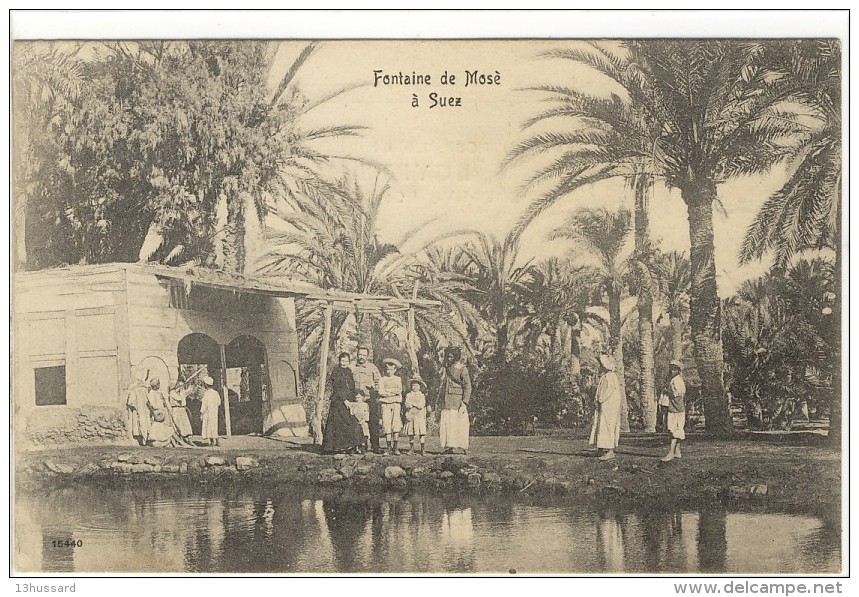 Carte Postale Ancienne Egypte - Suez. Fontaine De Moïse - Suez