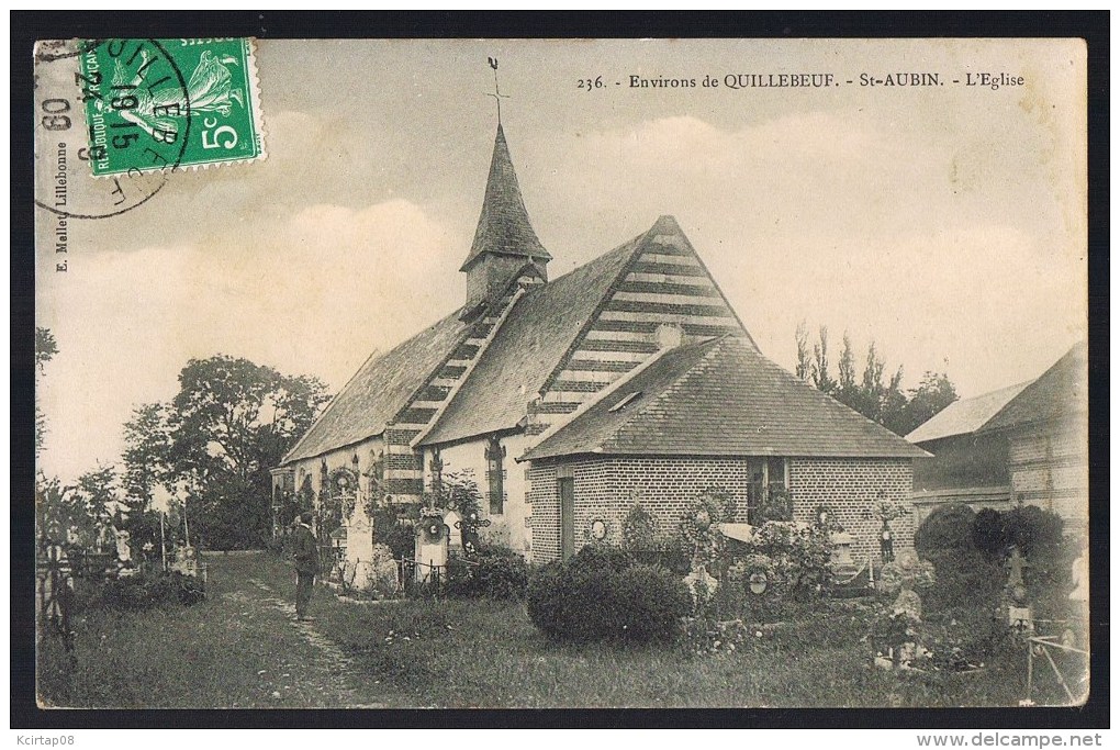 SAINT - AUBIN . L'Eglise . - Saint-Aubin-d'Ecrosville