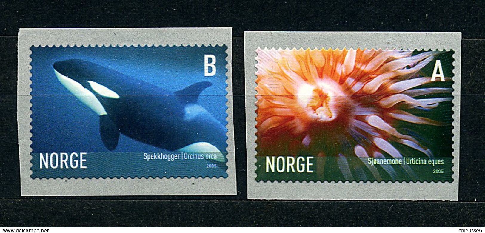 Norvège ** N° 1487a - 1488a - Orque - Anémone De Mer - Autres & Non Classés