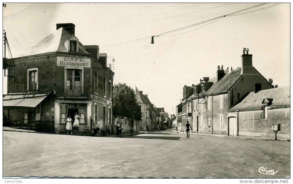 CPSM-72-476-CONNERRE-RUE DE GARE-ANIMER-ECRITE- - Connerre