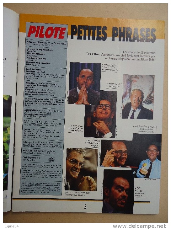 Revue -  Mensuel PILOTE No 129 Fevrier 1985 - Bip-Bip, Larry Flynt, Baru, Déridez-voust - Pilote