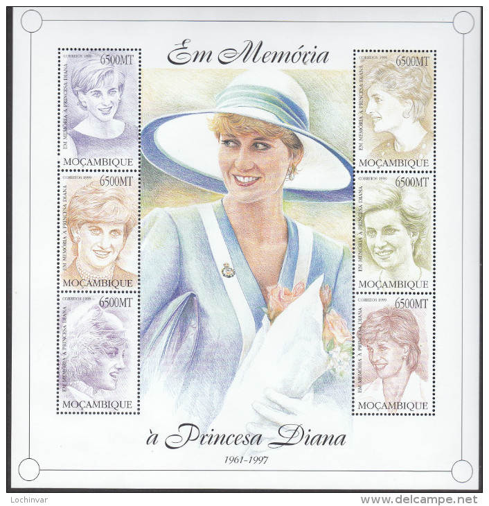 MOZAMBIQUE, 1998 PRINCESS DIANA MINISHEET MNH - Mozambique