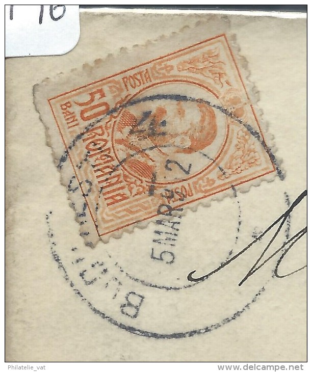 ROUMANIE - LETTRE EN RECOMMANDEE POUR LA FRANCE  1912    - A VOIR - Postmark Collection