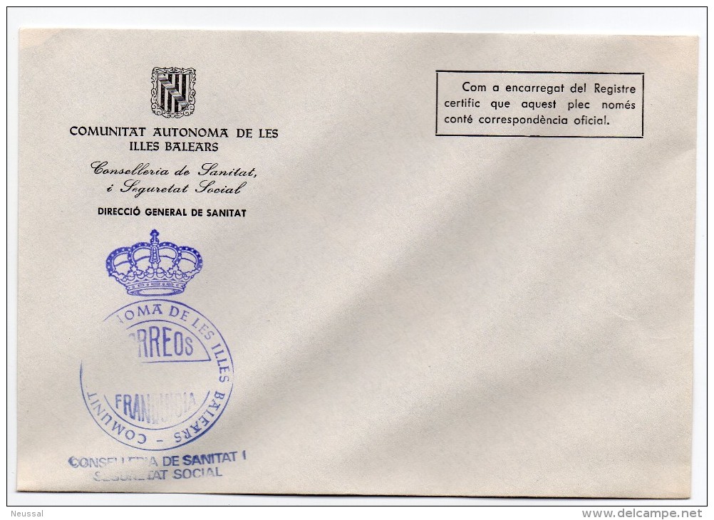 Carta Con Matasello Comunidad Autonoma   (Baleares) - Postage Free