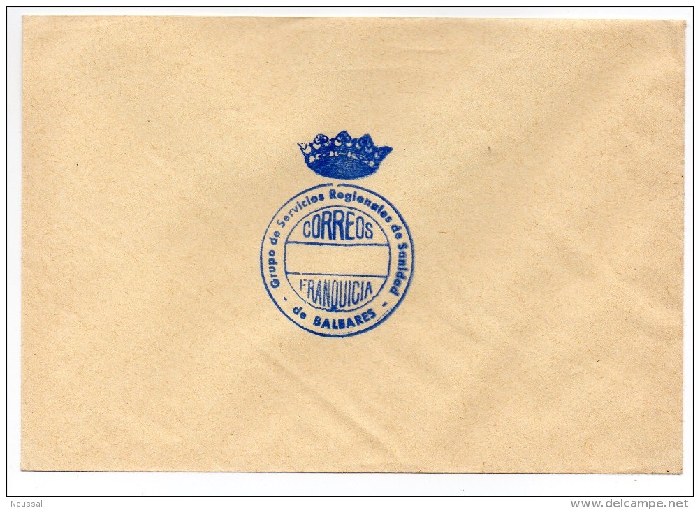 Carta Con Matasello Grupo De Servicios Regionales De Sanidad   (Baleares) - Vrijstelling Van Portkosten
