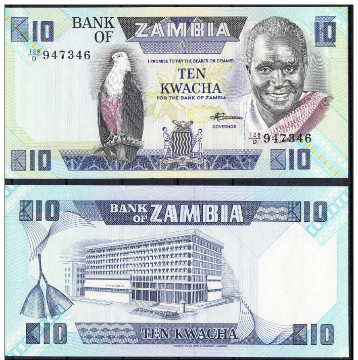 ZAMBIA 1986  10 KWACHA  NUEVO SIN CIRCULAR UNCIRCULATED.PICK Nº 26e   VER FOTO.B 093 - Zambia