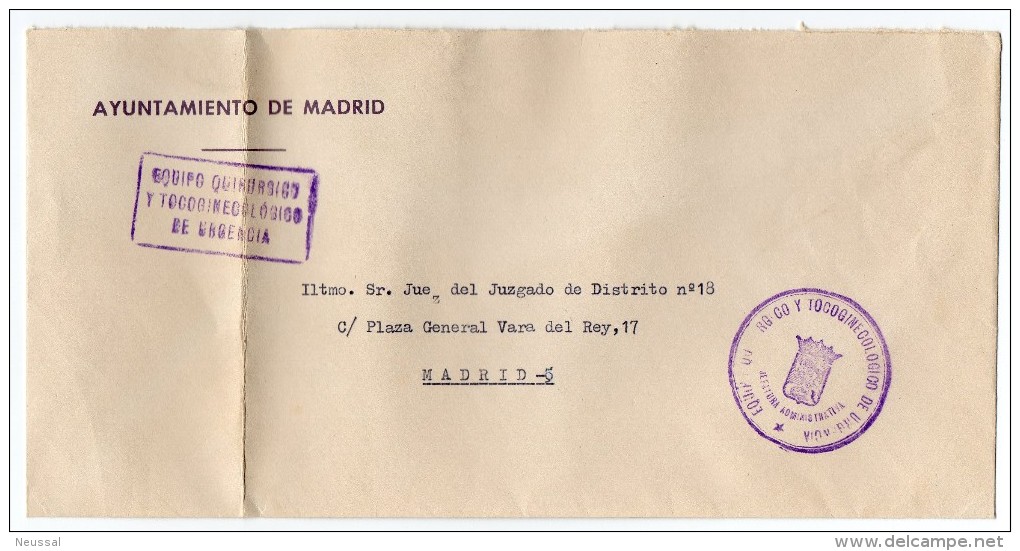 Carta Con Matasello Madrid - Postage Free