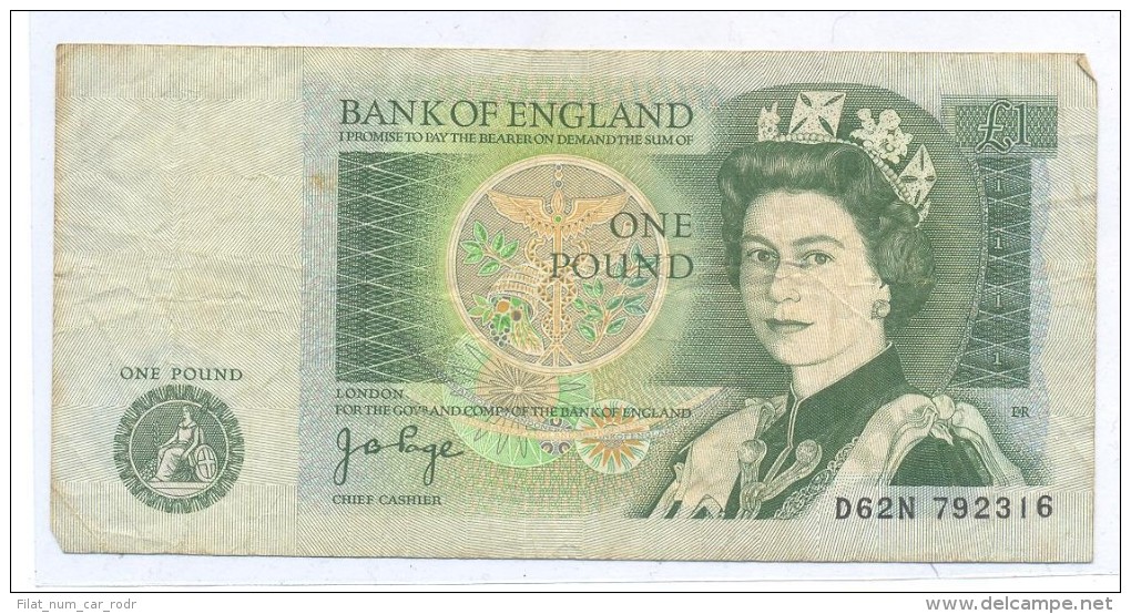 BILLETE REINO UNIDO ONE POUND - Otros & Sin Clasificación