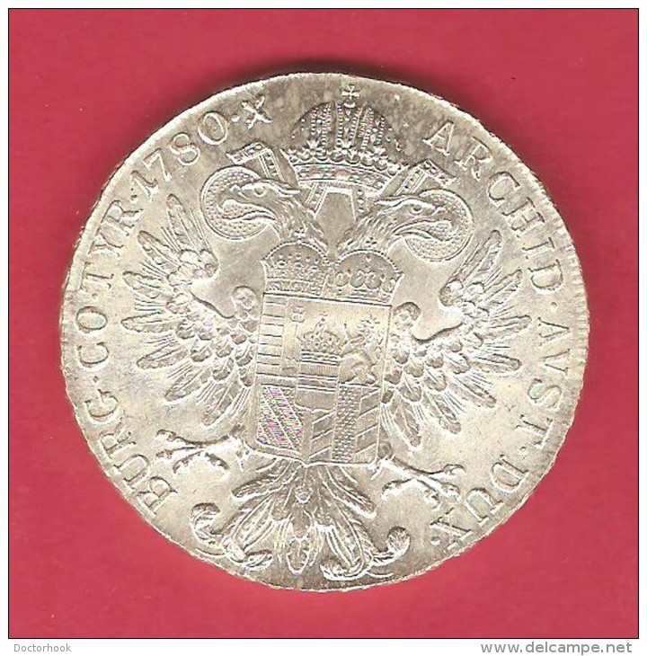 AUSTRIA   1780  SILVER THALER PROOF---OFFICIAL RESTRIKE - Austria