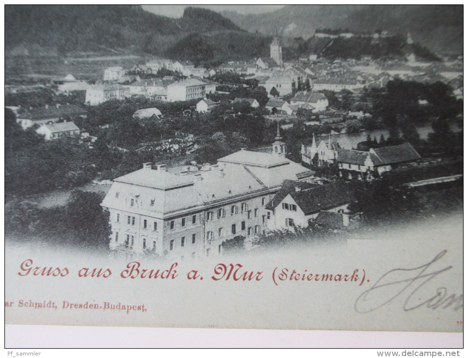 AK 1899 Gruss Aus Bruck A. Mur (Steiermark) Edgar Schmidt, Dresden. Automat Hartwig & Co 1210 - Bruck An Der Mur