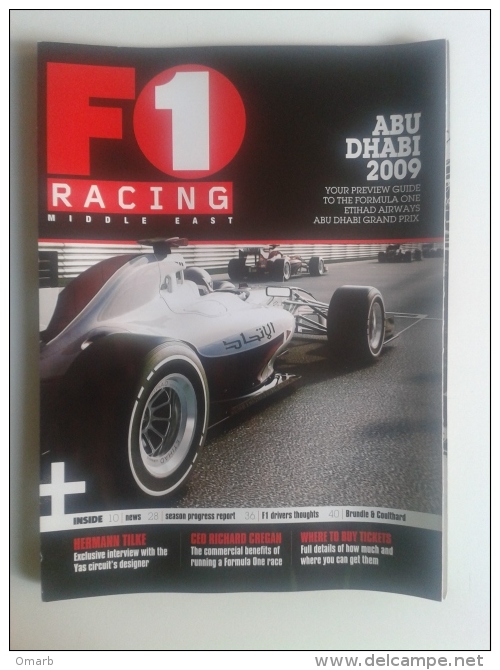 Lib417 F1 Racing Middle East Abu Dhabi Grand Prix 2009 Preview Guide Etihad Airways Ferrari Mc Laren Red Bull Automobili - Sport