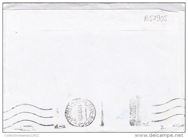 R57905- STOAT, PLANE, STAMPS ON COVER, 1997, ROMANIA - Cartas & Documentos