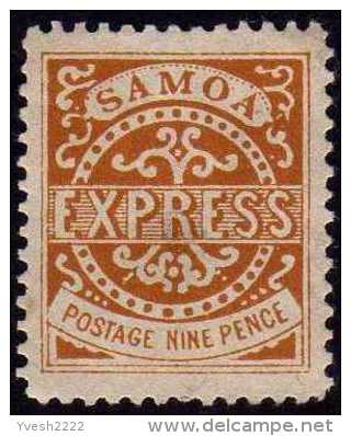 Samoa 1877 Y&T 4,  9 P Jaune-brun. Neuf Sans Gomme. Cote 90 € - Samoa