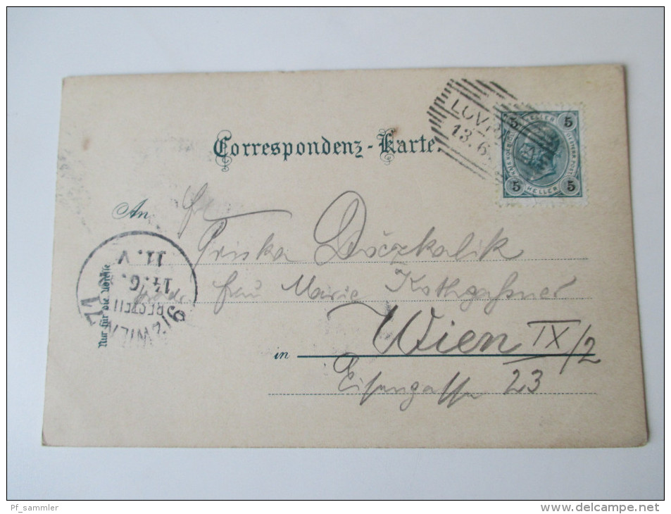 AK 1902 Österreich / Kroatien. Lovrana. Strasse. Verlag Von G. Rüger & Co, Wien. Strichstempel - Croacia