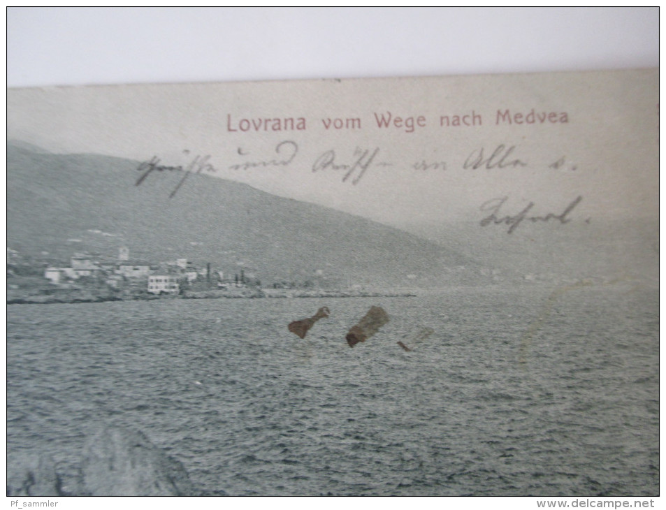 AK 1903 Österreich / Kroatien. Lovrana. Vom Wege Nach Medvea. Strichstempel. Fr. Reincke, Brunshaupten - Croacia