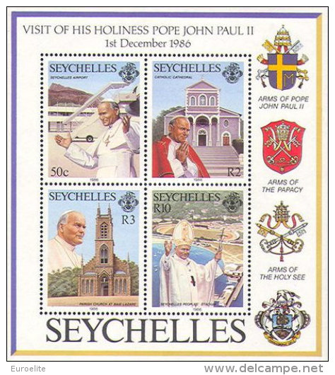 VISITA VIAGGIO PAPA GIOVANNI PAOLO II Nelle Seychelles - Seychelles (1976-...)