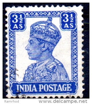 INDIA 1940 King George VI - 31/2a  - Blue  FU - 1936-47 Roi Georges VI
