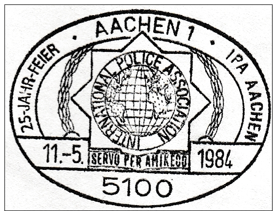 Brief Mit Sonderstempel "25 Jahr I.P.A. Aachen"-8 - Polizia – Gendarmeria