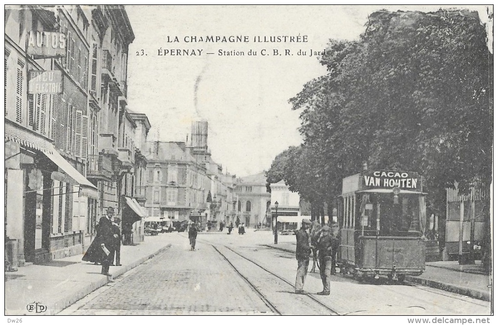 La Champagne Illustrée - Epernay - Station Du C.B.R. Du Jard - Tramway - Carte ELD - Epernay