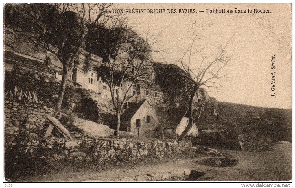 Belle Carte - Station Préhistorique Des Eyzies - Habitations Dans Le Rocher - Autres & Non Classés