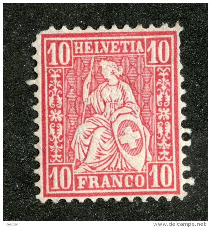 3919  Swiss 1881   Mi.#38 *  Scott #62  Cat. 5.€ -Offers Welcome!- - Unused Stamps