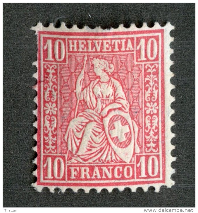 3921  Swiss 1881   Mi.#38 *  Scott #62  Cat. 5.€ -Offers Welcome!- - Unused Stamps