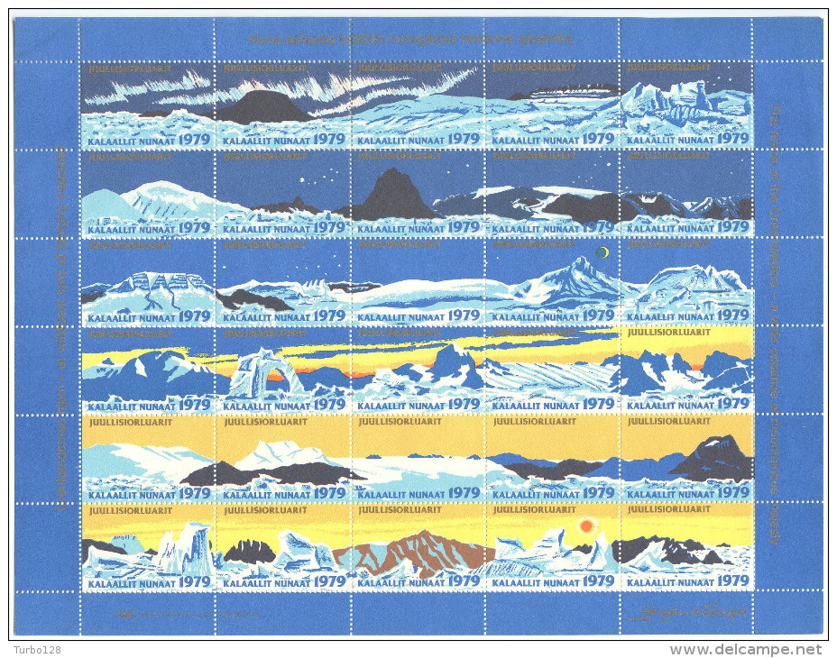 GROENLAND 1979 Feuille Vignette De Noël  Neuve ** = MNH Superbes  Christmas Paysages Landscapes - Neufs