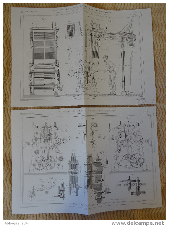 MACHINE A LIRE ET PIQUER LE PAPIER CONTINU POUR JACQUART, PAR M. FRANCOIS DURAND Publication Industrielle - Macchine