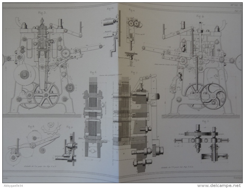 MACHINE A LIRE ET PIQUER LE PAPIER CONTINU POUR JACQUART, PAR M. FRANCOIS DURAND Publication Industrielle - Machines