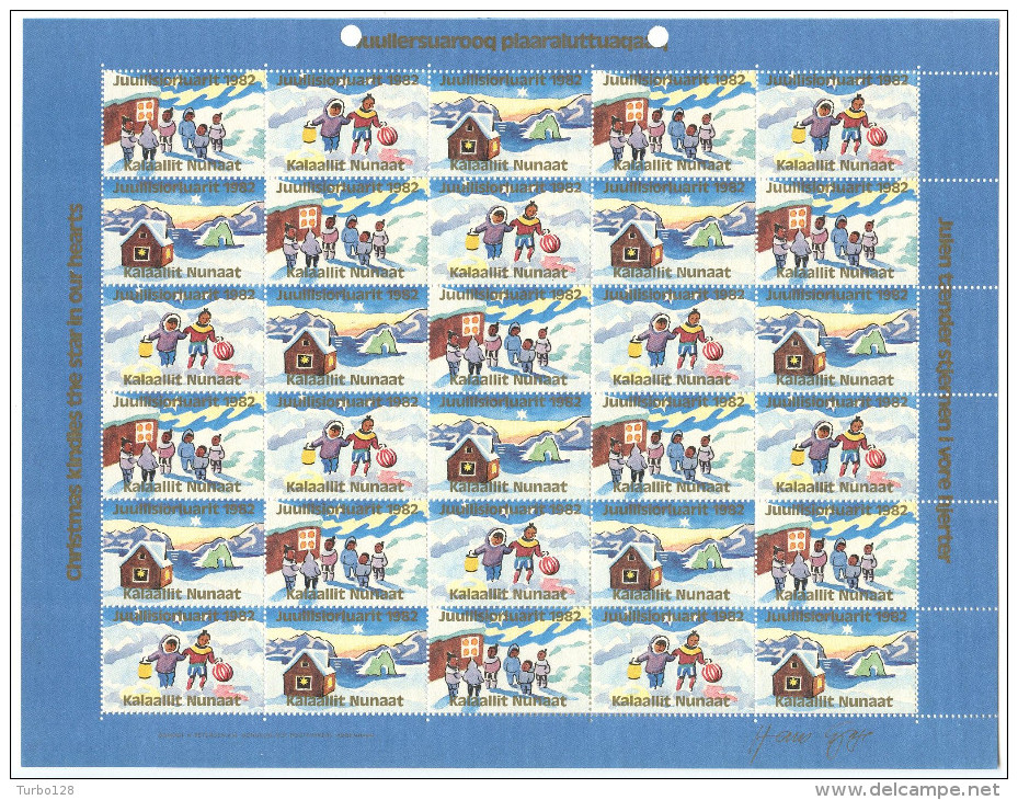 GROENLAND 1982 Feuille Vignette De Noël  Neuve ** = MNH Superbe Enfants Children - Ungebraucht