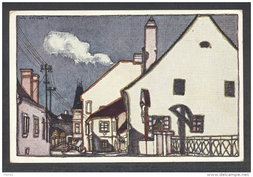 8366-NEUNKIRCHEN-BLICK IN DIE TRIESTERSTRABE-DISEGNATA-1920-FP - Neunkirchen