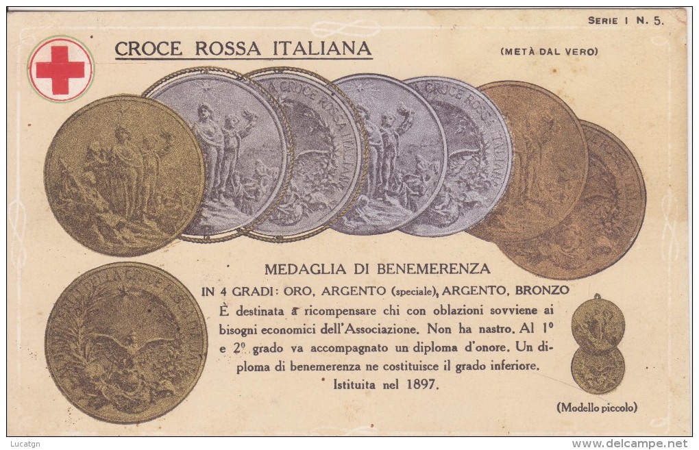 Croce Rossa Italiana Medaglia Di Benemerenza - Croce Rossa