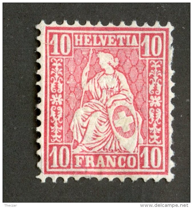 3925  Swiss 1881   Mi.#38 *  Scott #62  Cat. 5.€ -Offers Welcome!- - Unused Stamps