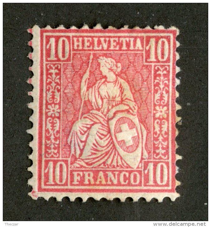 3926  Swiss 1881   Mi.#38 *  Scott #62  Cat. 5.€ -Offers Welcome!- - Unused Stamps