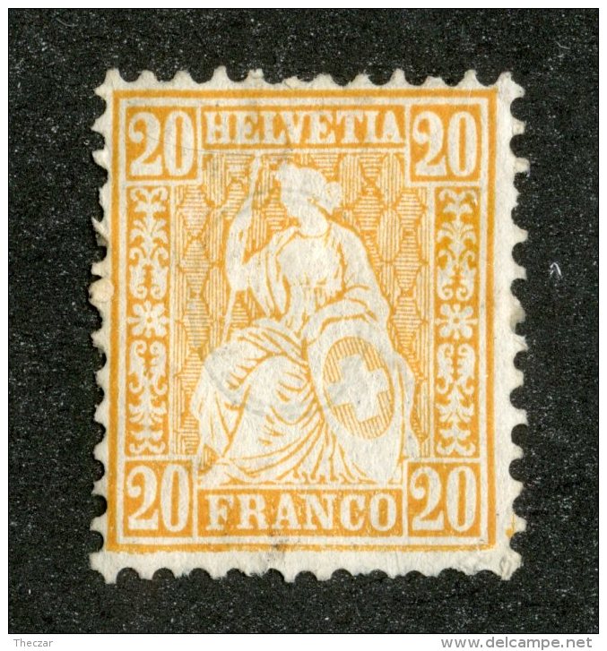 3932  Swiss 1862   Mi.#24b (*)  Scott #45a  Cat. 300.€ -Offers Welcome!- - Unused Stamps