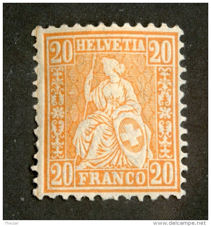 3947  Swiss 1881   Mi.#40 *  Scott #64  Cat. .60€ -Offers Welcome!- - Unused Stamps