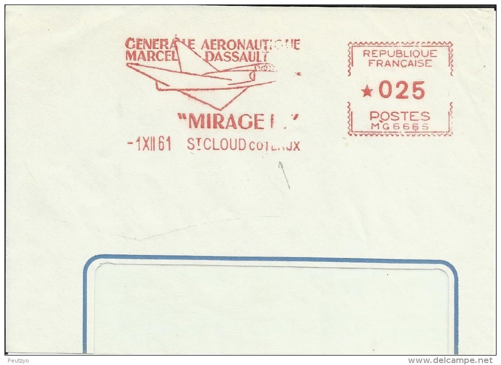 Lettre   EMA  Havas Mg Generale Aeromotique Marcel Dassault  Mirage Transports Avion Theme St Cloud    A45/12 - Avions