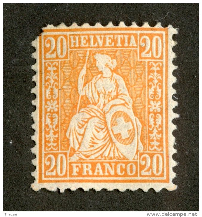 3949  Swiss 1881   Mi.#40 *fault  Scott #64  Cat. .60€ -Offers Welcome!- - Unused Stamps