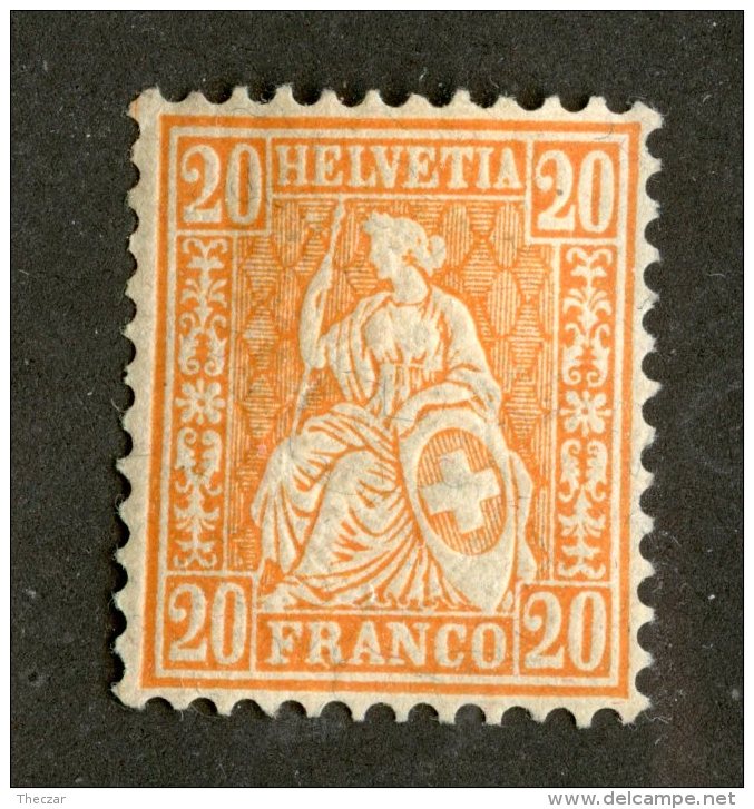 3950  Swiss 1881   Mi.#40 *fault  Scott #64  Cat. .60€ -Offers Welcome!- - Unused Stamps