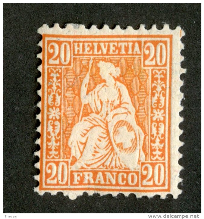 3954  Swiss 1881   Mi.#40 *  Scott #64  Cat. .60€ -Offers Welcome!- - Unused Stamps