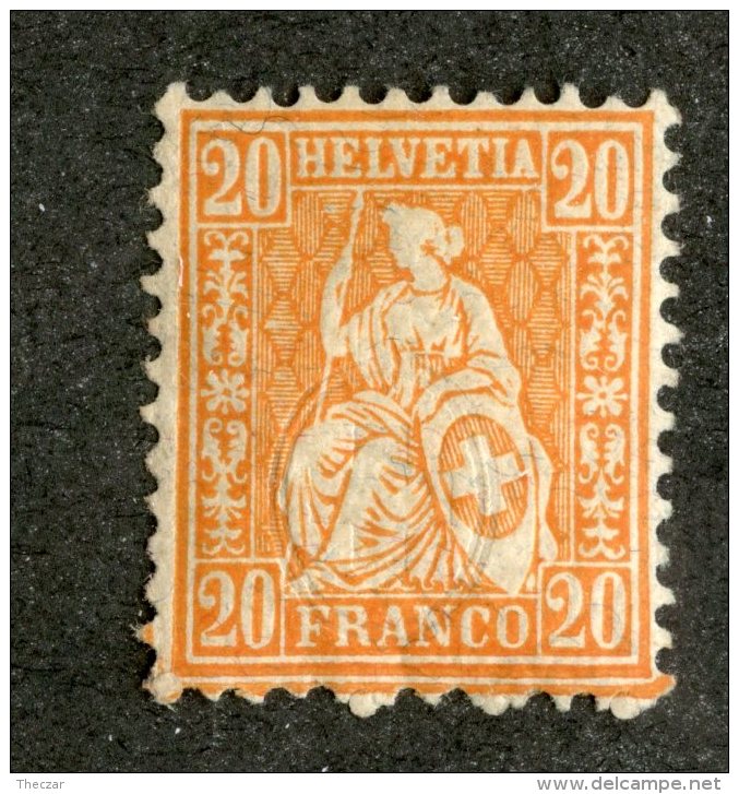 3959  Swiss 1881   Mi.#40 *  Scott #64  Cat. .60€ -Offers Welcome!- - Unused Stamps