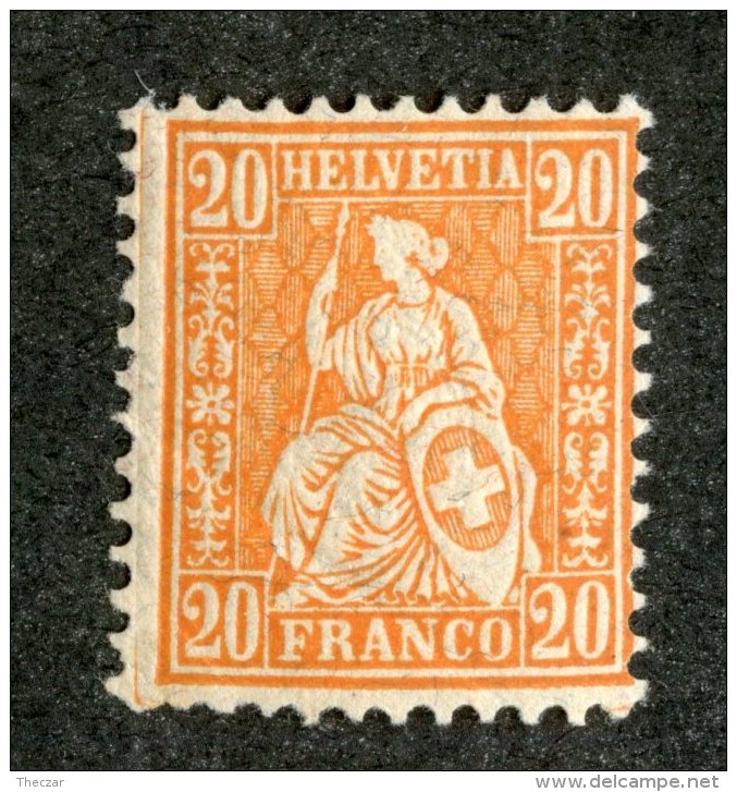 3961  Swiss 1881   Mi.#40 *  Scott #64  Cat. .60€ -Offers Welcome!- - Unused Stamps