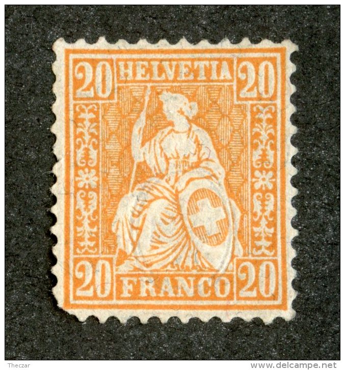 3964  Swiss 1881   Mi.#40 *  Scott #64  Cat. .60€ -Offers Welcome!- - Unused Stamps