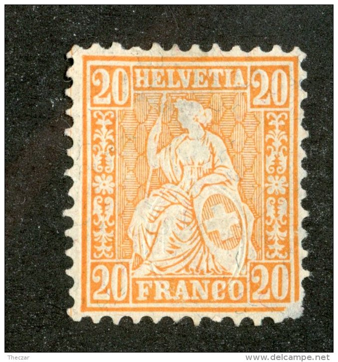 3965  Swiss 1881   Mi.#40 (*)  Scott #64  Cat. .60€ -Offers Welcome!- - Unused Stamps