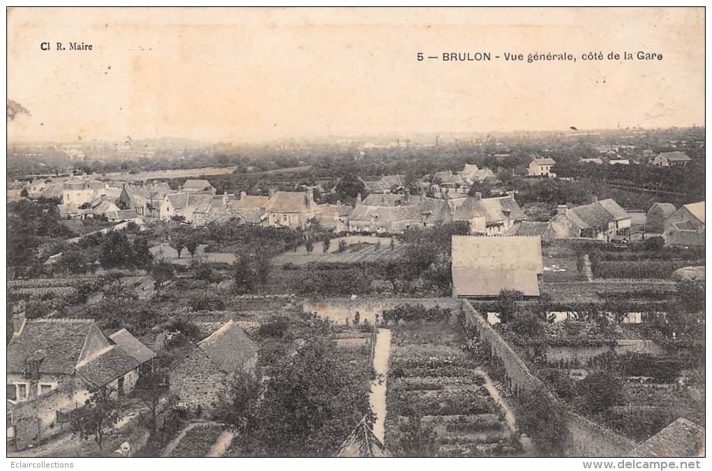 Brulon    72      Vue Générale Coté De La  Gare - Brulon