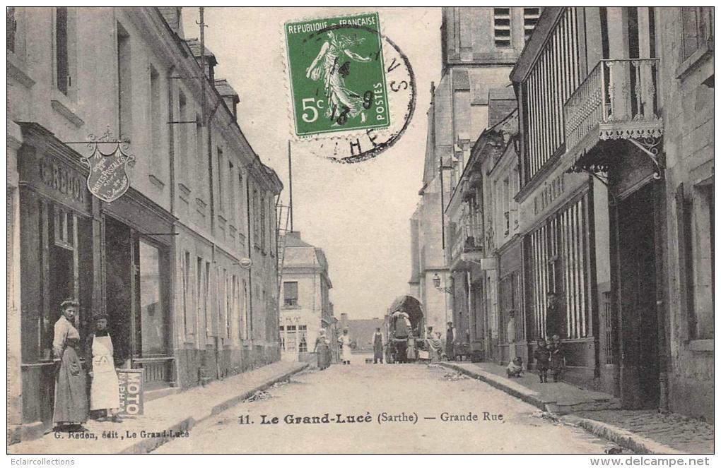 Le Grand Lucé    72       Grande Rue Et   Magasin De L'Editeur G .Redon - Le Grand Luce