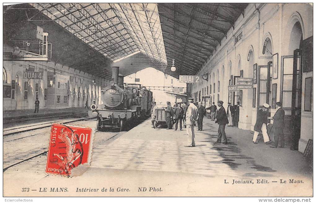 Le Mans   72      Intérieur De La Gare.  Train - Le Mans