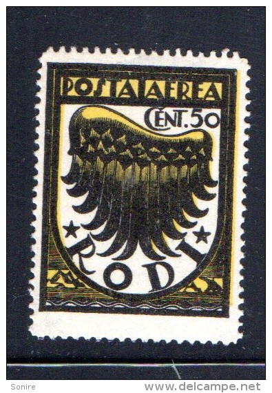 RODI 1934 POSTA AEREA - CENT 50 NUOVO MNH** - Egée (Rodi)