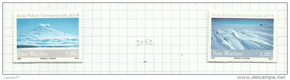 Saint-Marin N°2151, 2153 Neufs   (sous Faciale) - Oblitérés